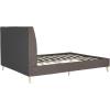imageNovogratz Her Majesty Tufted Upholstered Bed Frame Full Pink LinenGrey