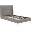 imageNovogratz Her Majesty Tufted Upholstered Bed Frame Full Pink LinenGrey