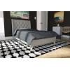 imageNovogratz Her Majesty Tufted Upholstered Bed Frame Full Pink LinenGrey
