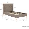 imageNovogratz Her Majesty Tufted Upholstered Bed Frame Full Pink LinenGrey
