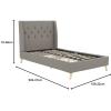 imageNovogratz Her Majesty Tufted Upholstered Bed Frame Full Pink LinenGrey