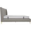 imageNovogratz Her Majesty Tufted Upholstered Bed Frame Full Pink LinenGrey