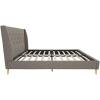 imageNovogratz Her Majesty Tufted Upholstered Bed Frame Full Pink LinenGrey Linen