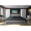 imageNovogratz Her Majesty Tufted Upholstered Bed Frame Full Pink LinenGrey Linen