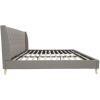 imageNovogratz Her Majesty Tufted Upholstered Bed Frame Full Pink LinenGrey Linen