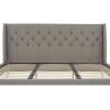imageNovogratz Her Majesty Tufted Upholstered Bed Frame Full Pink LinenGrey Linen