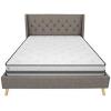 imageNovogratz Her Majesty Tufted Upholstered Bed Frame Full Pink LinenGrey Linen