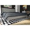 imageNovogratz Her Majesty Tufted Upholstered Bed Frame Full Pink LinenGrey Linen