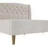 imageNovogratz Her Majesty Tufted Upholstered Bed Frame Full Pink LinenIvory