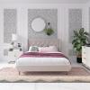 imageNovogratz Her Majesty Tufted Upholstered Bed Frame Full Pink LinenIvory