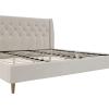 imageNovogratz Her Majesty Tufted Upholstered Bed Frame Full Pink LinenIvory