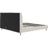 imageNovogratz Her Majesty Tufted Upholstered Bed Frame Full Pink LinenIvory