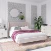 imageNovogratz Her Majesty Tufted Upholstered Bed Frame Full Pink LinenIvory