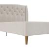 imageNovogratz Her Majesty Tufted Upholstered Bed Frame Full Pink LinenIvory