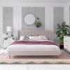 imageNovogratz Her Majesty Tufted Upholstered Bed Frame Full Pink LinenIvory