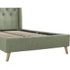imageNovogratz Her Majesty Tufted Upholstered Bed Frame Full Pink LinenLight Green