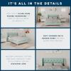 imageNovogratz Her Majesty Tufted Upholstered Bed Frame Full Pink LinenLight Green