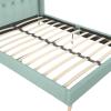 imageNovogratz Her Majesty Tufted Upholstered Bed Frame Full Pink LinenLight Green