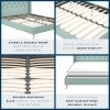 imageNovogratz Her Majesty Tufted Upholstered Bed Frame Full Pink LinenLight Green