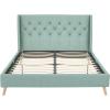 imageNovogratz Her Majesty Tufted Upholstered Bed Frame Full Pink LinenLight Green