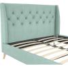 imageNovogratz Her Majesty Tufted Upholstered Bed Frame Full Pink LinenLight Green