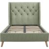 imageNovogratz Her Majesty Tufted Upholstered Bed Frame Full Pink LinenLight Green