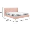 imageNovogratz Her Majesty Tufted Upholstered Bed Frame Full Pink LinenPink