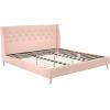 imageNovogratz Her Majesty Tufted Upholstered Bed Frame Full Pink LinenPink