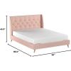 imageNovogratz Her Majesty Tufted Upholstered Bed Frame Full Pink LinenPink