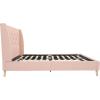 imageNovogratz Her Majesty Tufted Upholstered Bed Frame Full Pink LinenPink