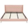 imageNovogratz Her Majesty Tufted Upholstered Bed Frame Full Pink LinenPink