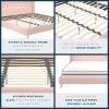 imageNovogratz Her Majesty Tufted Upholstered Bed Frame Full Pink LinenPink