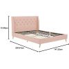 imageNovogratz Her Majesty Tufted Upholstered Bed Frame Full Pink LinenPink