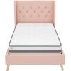 imageNovogratz Her Majesty Tufted Upholstered Bed Frame Full Pink LinenPink