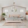 imageNovogratz Her Majesty Tufted Upholstered Bed Frame Full Pink LinenPink