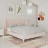 imageNovogratz Her Majesty Tufted Upholstered Bed Frame Full Pink LinenPink