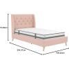 imageNovogratz Her Majesty Tufted Upholstered Bed Frame Full Pink LinenPink