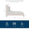 imageNovogratz Louis Upholstered Bed Frame with High Tufted Headboard King Textured Ivory CanvasKing
