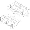 imageNovogratz Markham 805quot Futon Sofa Bed with 2 Attached Cushions Sand Basket Weave
