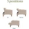imageNovogratz Markham 805quot Futon Sofa Bed with 2 Attached Cushions Sand Basket Weave