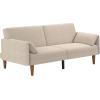 imageNovogratz Markham 805quot Futon Sofa Bed with 2 Attached Cushions Sand Basket Weave
