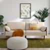 imageNovogratz Markham 805quot Futon Sofa Bed with 2 Attached Cushions Sand Basket Weave