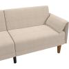 imageNovogratz Markham 805quot Futon Sofa Bed with 2 Attached Cushions Sand Basket Weave