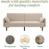 imageNovogratz Markham 805quot Futon Sofa Bed with 2 Attached Cushions Sand Basket Weave