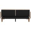 imageNovogratz Markham 805quot Futon Sofa Bed with 2 Attached Cushions Sand Basket Weave