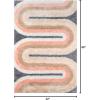 imageNovogratz Retro Collection Retro Wave Shag Area Rug 20quot x 30quot MulticolorMulti Color