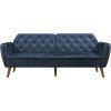 imageNovogratz Tallulah Memory Foam Futon Couch Bed Futon Sofa Bed  Tan Basket WeaveBlue
