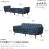 imageNovogratz Tallulah Memory Foam Futon Couch Bed Futon Sofa Bed  Tan Basket WeaveBlue