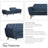 imageNovogratz Tallulah Memory Foam Futon Couch Bed Futon Sofa Bed  Tan Basket WeaveBlue