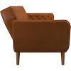 imageNovogratz Tallulah Memory Foam Futon Couch Bed Futon Sofa Bed  Tan Basket WeaveCamel